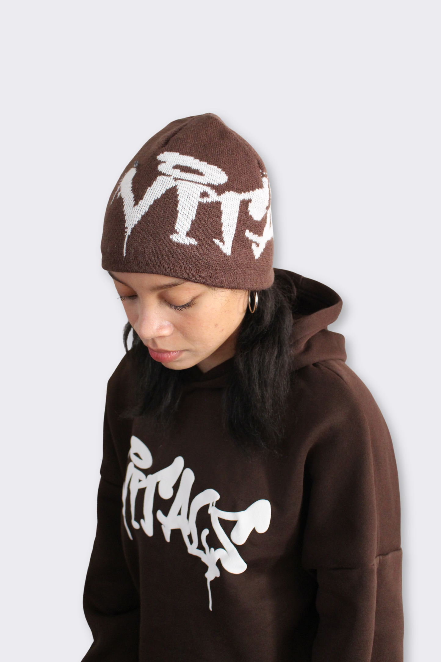 Satin Lined Beanie - Brown